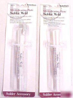 New (2) radio shack silver-bearing paste solder weld