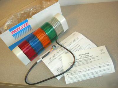 New in box patlite 5 light signal tower rbygy 24V ac/d