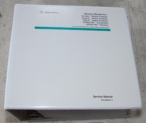 New motorola service manual astro-tac dss-iii quantar