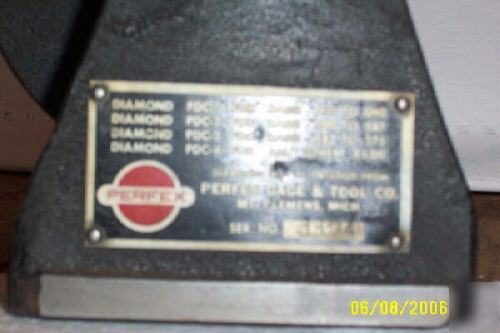 Perfex indexing radius wheel dresser in case great item