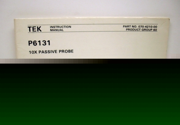 Tektronix P6131 probe instruction manual