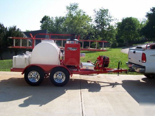 Trailer mounted, hot & cold water pressure washer