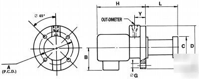 Under water coolant pump 1/8 hp. l= 150 mm 28L/min