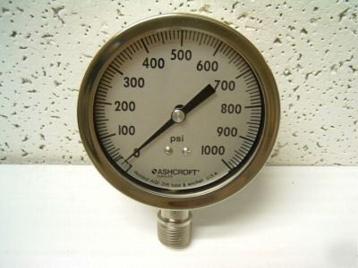 Ashcroft gauge 35 1009 sw 04L 1000# 316 tube/skt<027F4