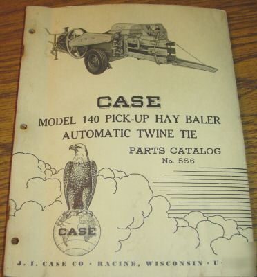 Case 140 pick up hay baler parts catalog manual book