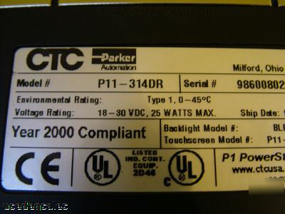Ctc parker automation operator interface P11-314DR