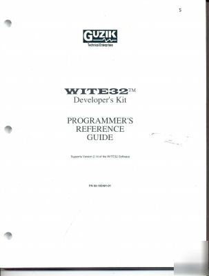 Guzik WITE32 manual set 4 volumes