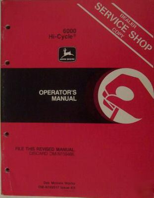 John deere 6000 hi-cycle sprayer operator manual