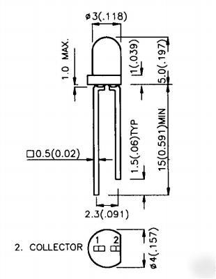 L-32PC3 ir led infra red infa detector photo transistor