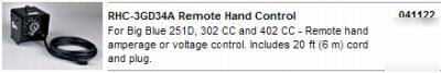 Miller 041122 rhc-3GD34A remote hand control