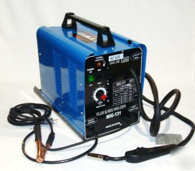 New flux wire welder machine mig-131 no gas requiered.