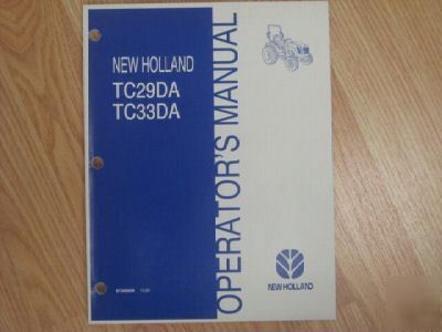 New holland TC29DA TC33DA tractor operators manual