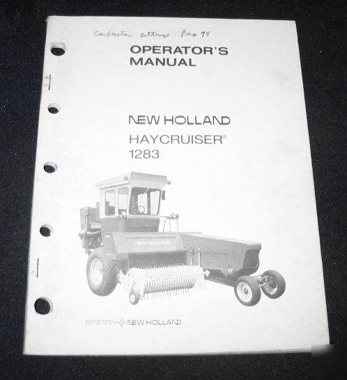 New holland model 1283 haycruiser