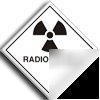 Radioactive white sign-semi rigid-230X230MM(ha-030-rg)