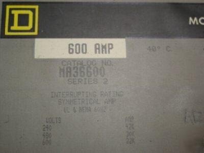 Square d iline 600A MA36600 circuit breaker exc cond.