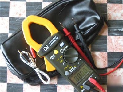 Trms ac/dc clamp ampmeter capacitor tester thermocouple