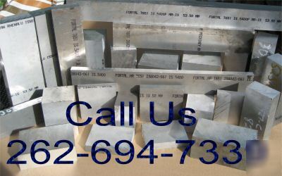  aluminum plate 2.106 x 3 7/8 x 6 fortal T651