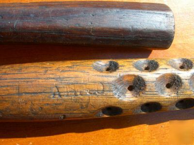 2 vintage non-sparking tools brass hammer/mallets ampco