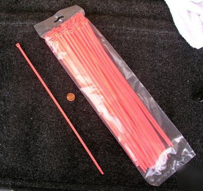 200 pieces of pink nylon zip wire ties 50LB 14