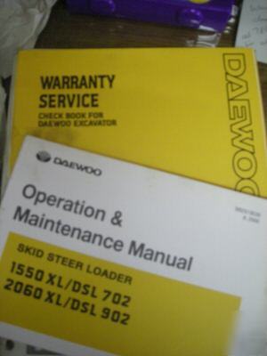Daewoo 2060 xl/dsl 902 1550XL/DSL702 op & maint manual