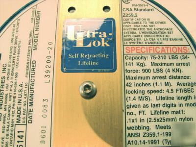 Dbi sala ultra lok self retracting fall lifeline pulley