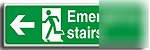 Emerg. stairs-rm left sign-s.rigid-450X150MM(sa-051-rq)