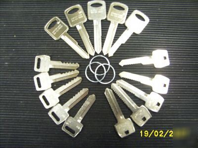 Locksmith space & depth keys ford 8 & 10 cut, 5 pin lot