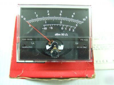 Modutec hp audio level panel meter 1120-0539 8640B OPT3