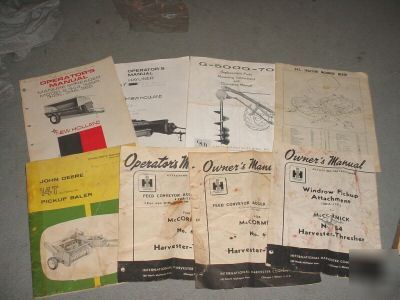 New vintage lot of tractor manual~john deere~ holland~ih