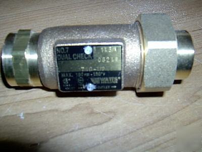 New watts reg. series 7 dual check valve 1