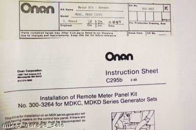 Remote meter panel with 12 volt hour meter onan *obo