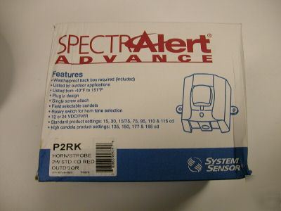 System sensor P2RK outdoor rated horn strobes