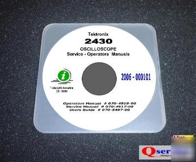 Tektronix tek 2430 service+operators+users manuals cd