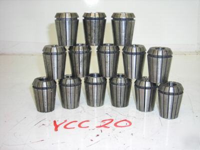 14 used ''yukiwa'' YCC20 collets metric & standard