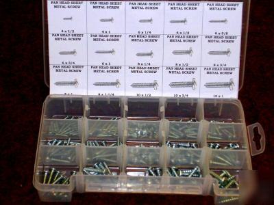 181 pc pan-head sheet metal screw assortment