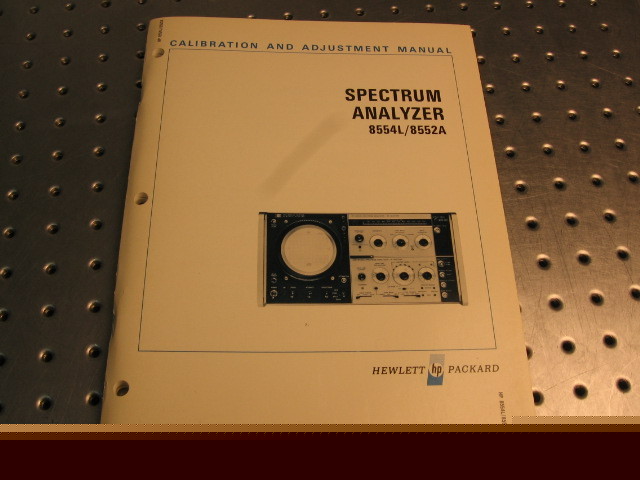 G30995 hp 8554 / 8552A calibration & adjustment manual
