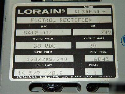 Lorain RL30F50 flotrol rectifier