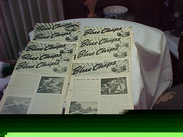 New 9 vintage 40's blue chips turret lathe s -WW2