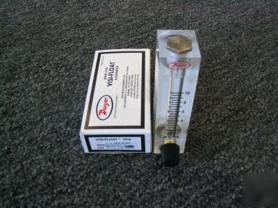 New dwyer flow meter w/knob, 2-10 gph, #vfa-42-bv, 