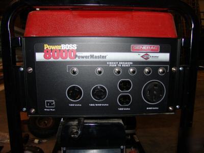 New generac 8000 watt power boss power master generator 