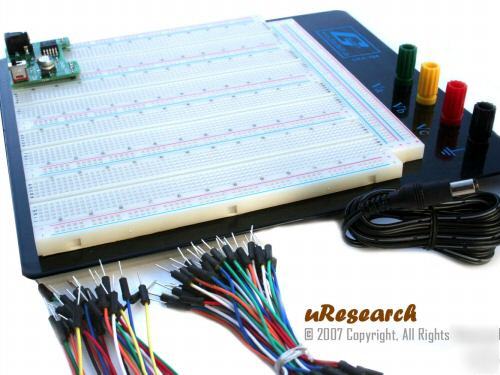 Solderless breadboard 3520 pts 5V regulator adapter kit