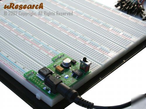 Solderless breadboard 3520 pts 5V regulator adapter kit