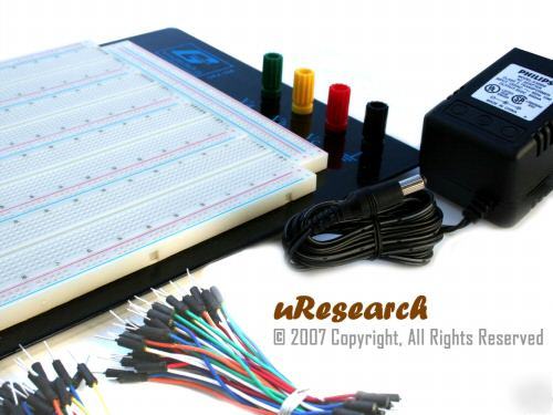 Solderless breadboard 3520 pts 5V regulator adapter kit