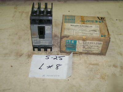 1 siemens molded switch frame ed, type ED4 125 amp