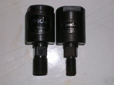 2 phd aligning cylinder piston rod couplers 7/16 + 5/8