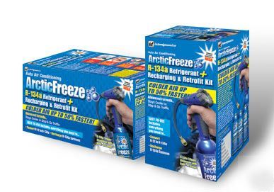 Artic freeze R12 R134A premium retrofit & recharge kit