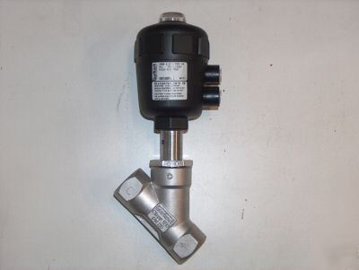 Burkert 2000 a 25 angle seat valve 2/2 way piston-op.