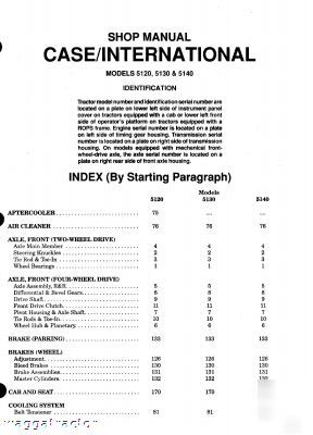 Case-ih 5120 5130 5140 tractor workshop manual