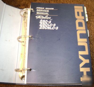 Hyundai 250-3 thru 250NLC-3 excavator service manual 