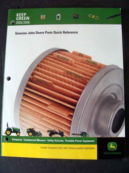 John deere parts reference catalog tractor gator atv